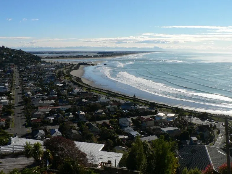 Sumner beach below the cliffs in Christchurch