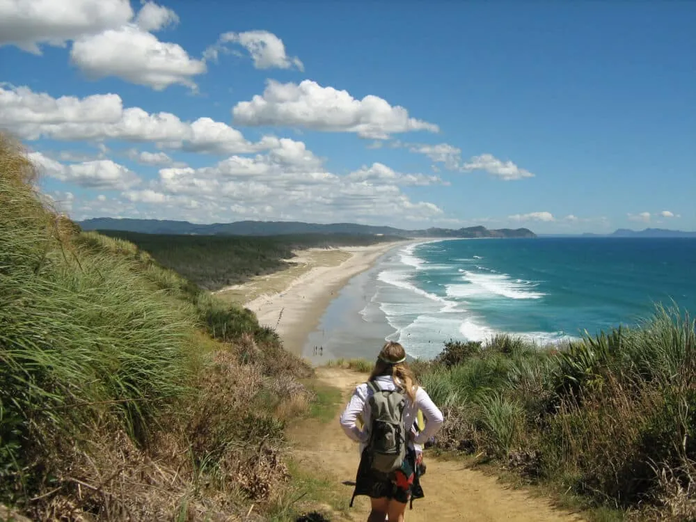 Checking the surf from the headland lookout